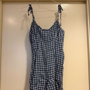Abercrombie & Fitch Gingham Tie-Strap Romper - Size M